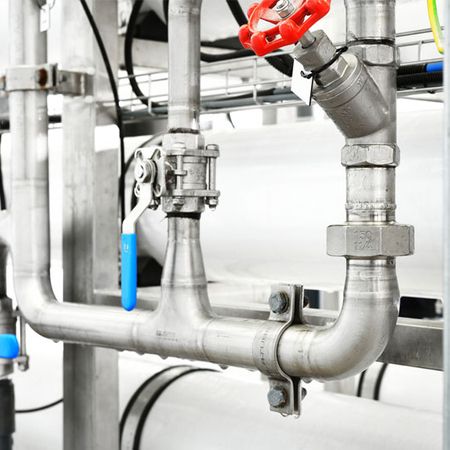 Rohren einer Sanitäranlage