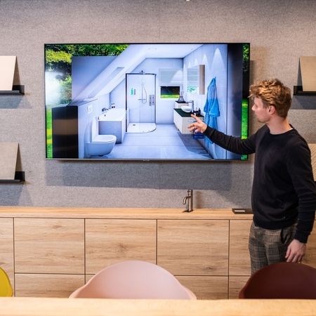 Showroom mit einer digitalen Führung